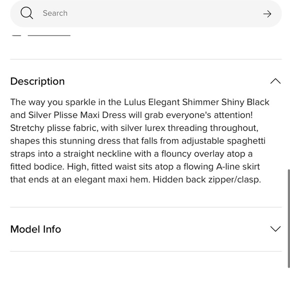 Lulus Elegant Shimmer Shiny Black and Silver Plisse Maxi Dress - Picture 13 of 13